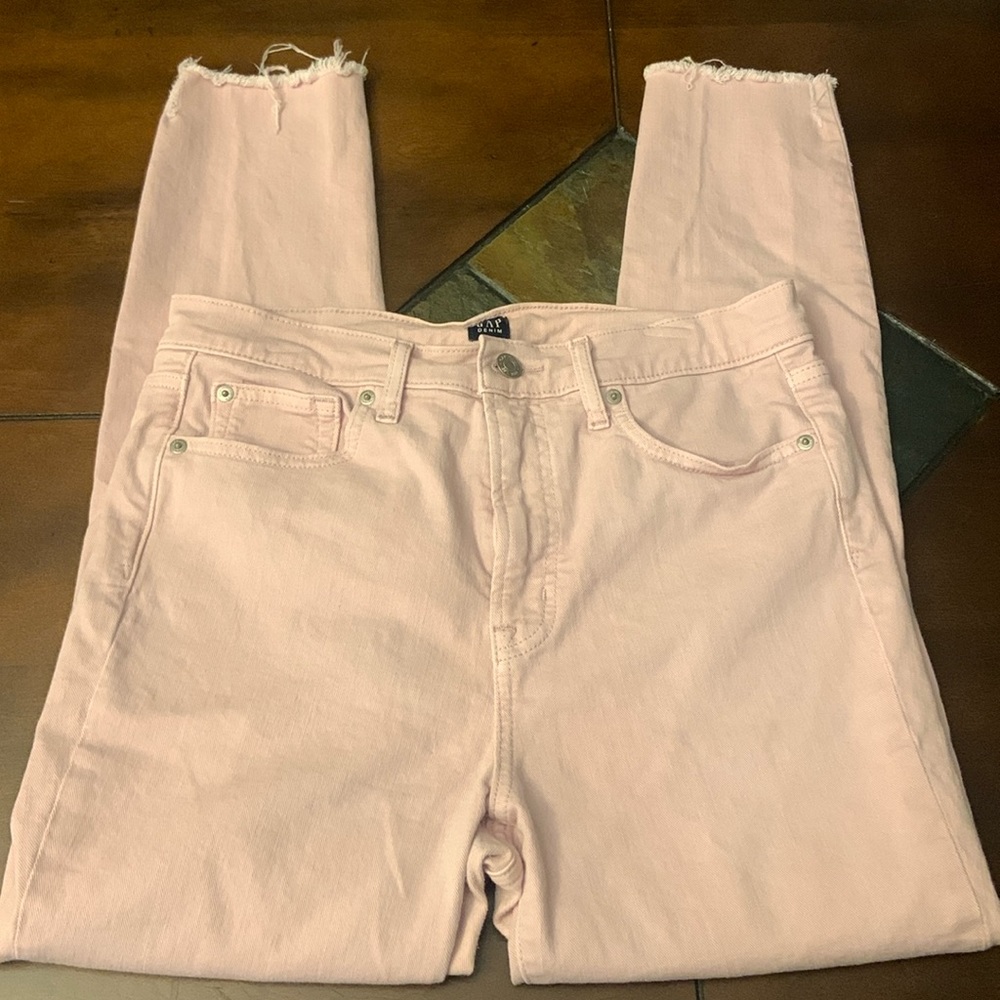 GAP Denim Mid Rise True Skinny Jeans - Lilac color